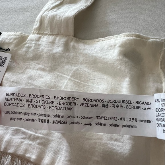 Zara Cream Embroidered Mirror Crop Top - Picture 14 of 16